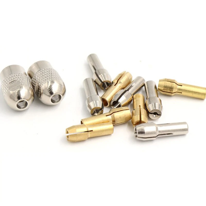 

URANN High Quality 6pcs 0.5-3.2mm Electric Drill Bit Collet Micro Twist Drill Chuck Set for Dremel Rotary Tool