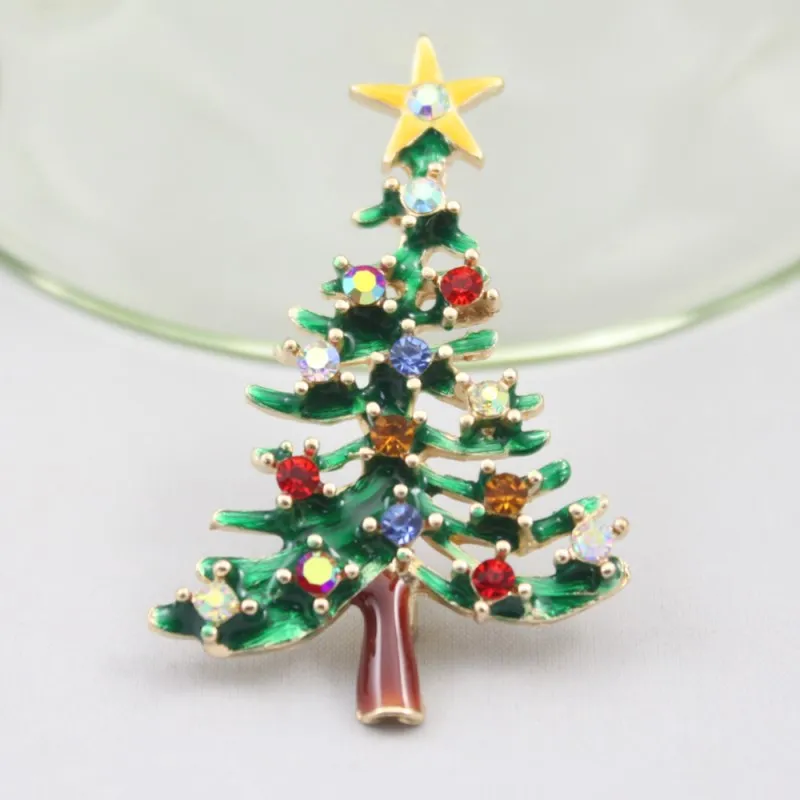 Fashion Classical Christmas Tree Brooch Pins Wedding Collar Clip Accessory Wholesale Brooches Best Gift For Women Jewelry Set | Украшения и