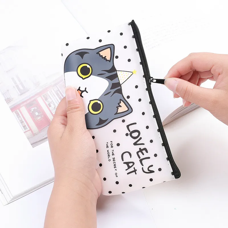 Корейский милый кошачий пенал кавайный студенческий Забавный канцелярский