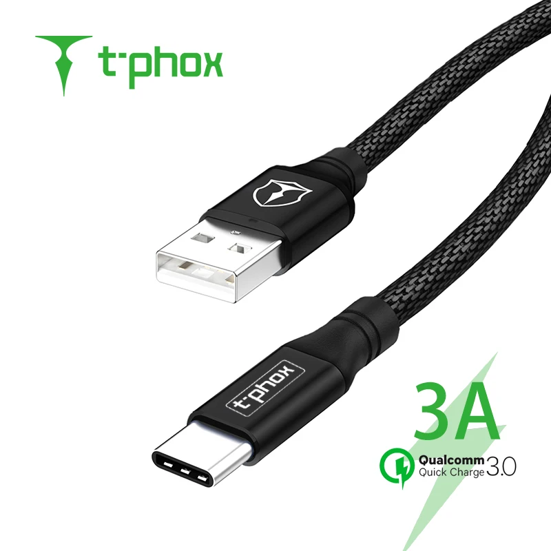 T phox USB Type C кабель для Xiaomi Redmi Note 7 Mi9 Samsung S10 S9 Быстрая зарядка провод зарядный