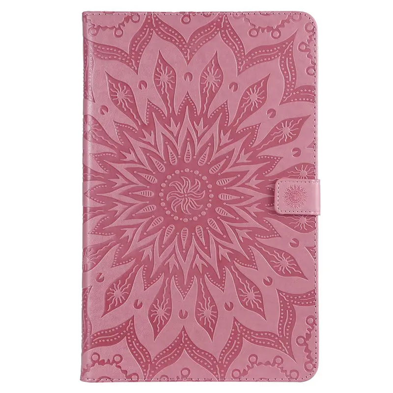 Pink Модный чехол для планшета для samsung Galaxy Tab A A2 10," T590 T595 T597 SM-T590 чехол из искусственной кожи+ пленка+ ручка - Цвет: Pink