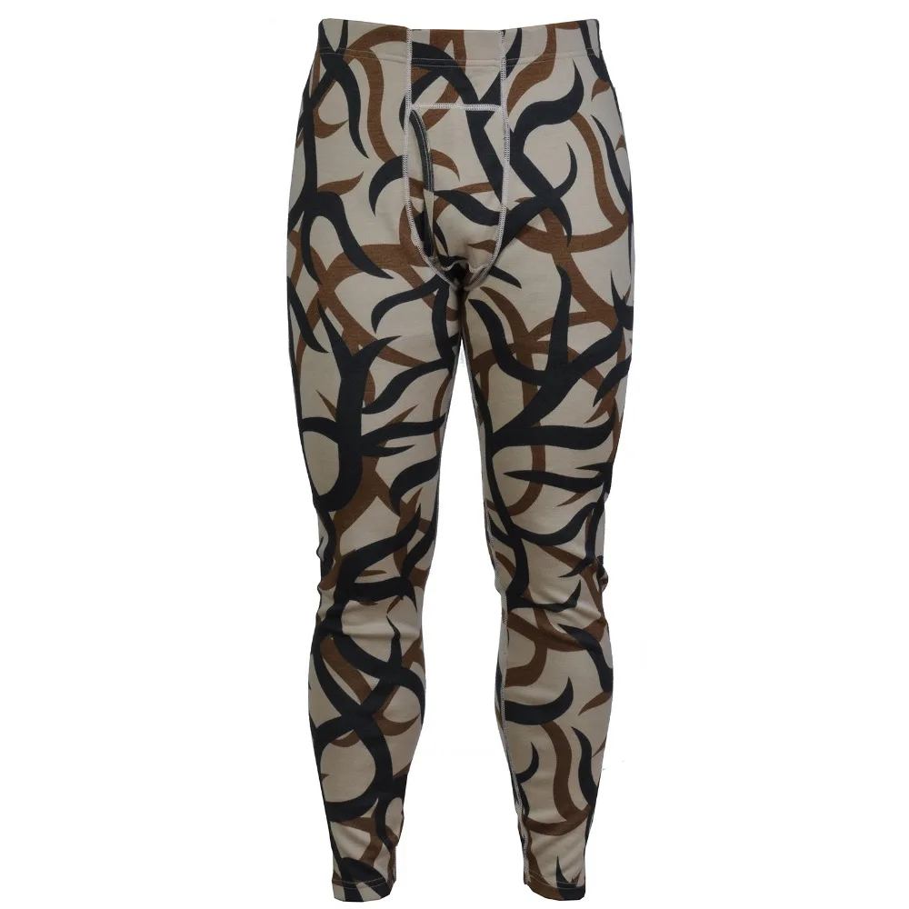 Мужское термобелье 400 г/м2 100% Мерино шерсть цвет военный камуфляжный тяжеловесный