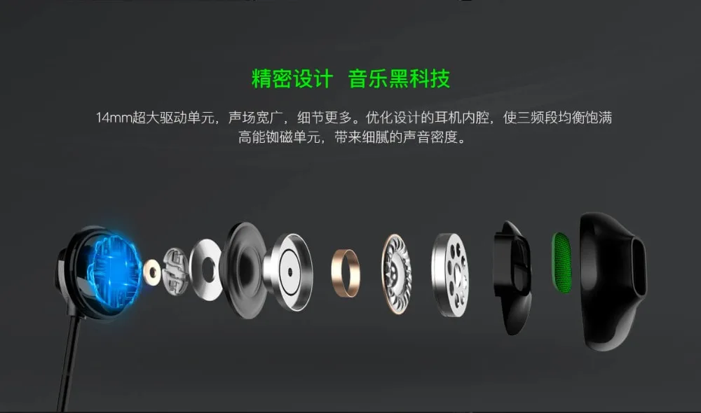Наушники Xiaomi Black Shark type-C(BE07), игровые наушники, черные наушники-вкладыши