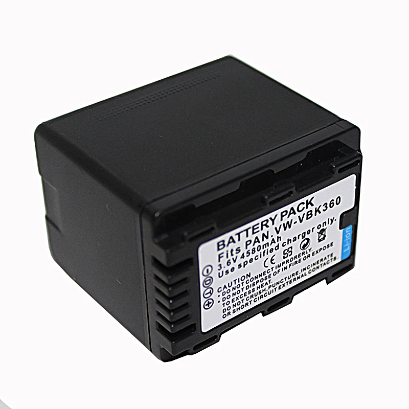 Аккумулятор 4580 мА · ч 4 шт. VW-VBK360 для камеры Panasonic HC-V10 V100 V100M V500 V500M V700 V700M HDC-HS60 HS80 SD40 |