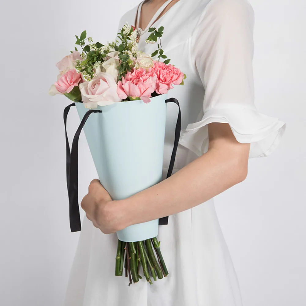 10pc Korean Wrapping Paper for Portable Bouquet Florist Decoration - Readily Carry Cone Gift Flower Minimalist Packing, Originality DIY image 5