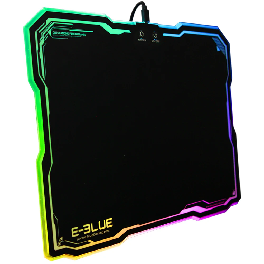 Светодиодный USB проводной Жесткий коврик для мыши большого размера Dazzle RGB цветная подсветка игровой коврик для мыши с интеллектуальным переключателем