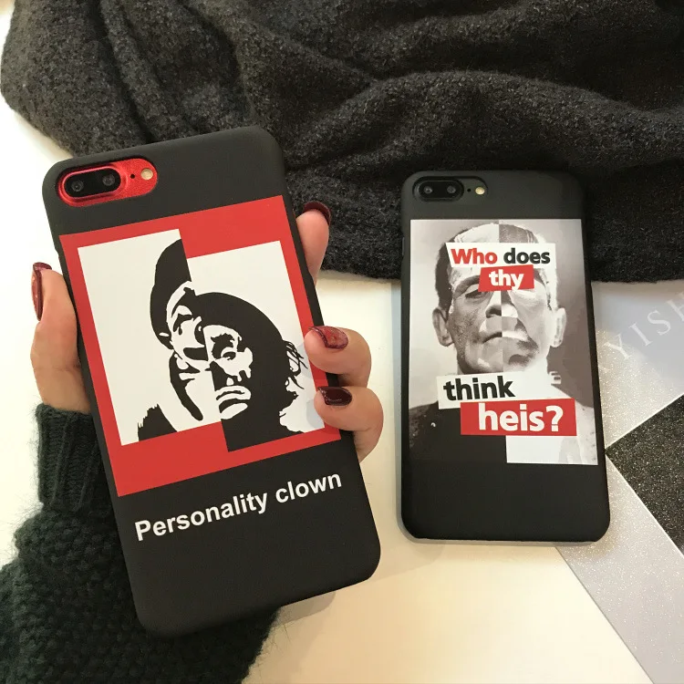 Ретро Чехол для iPhone X 6 6S Plus 7 чехол с буквенным принтом Жесткий задней панели PC Capa |