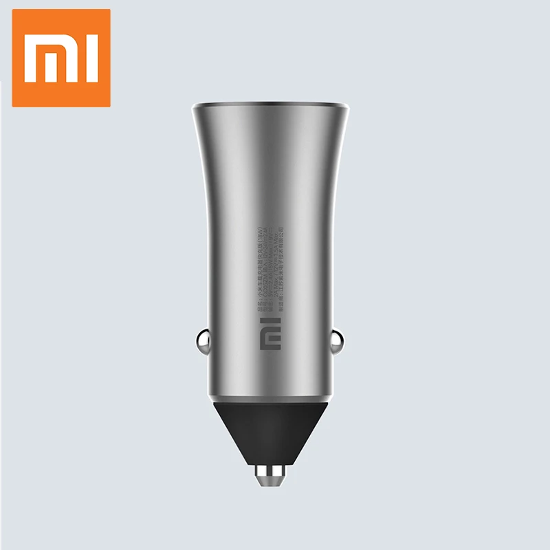Xiaomi 18 Вт быстро автомобильное зарядное устройство белый светодиодный подскажите светильник мобильный телефон зарядное устройство для быстрой зарядки с двумя выходными портами USB быстрое зарядное устройство для автомобильного зарядного устройства