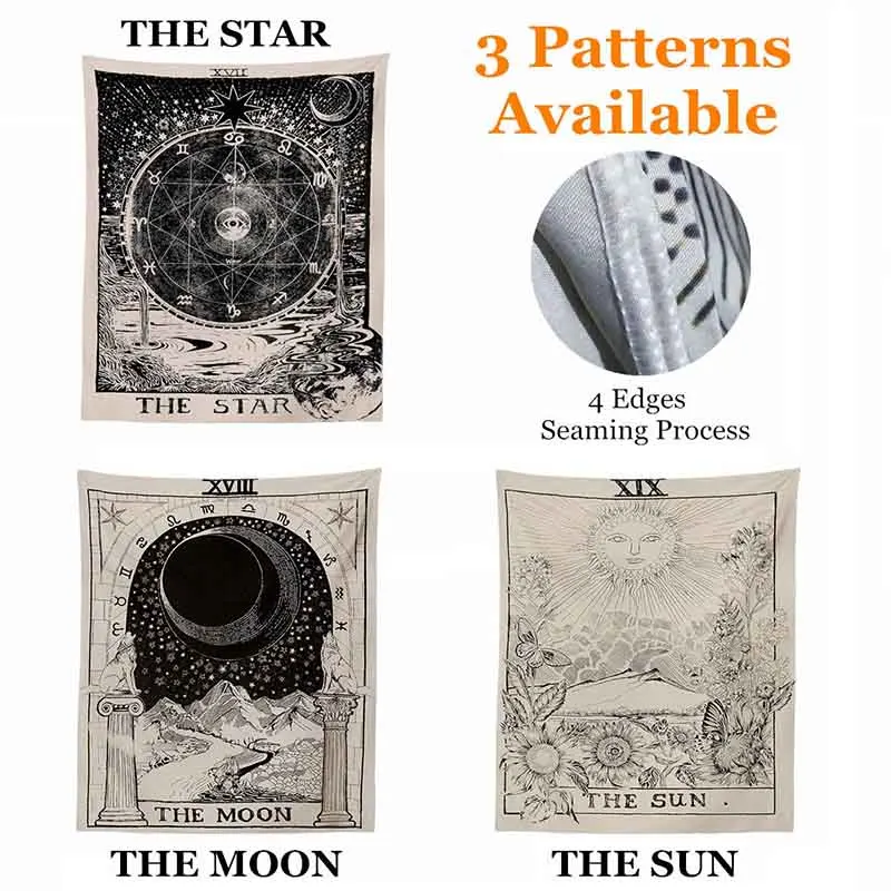 Лучшая настенная подвесная волшебная луна/солнце/Звездное покрывало с большими