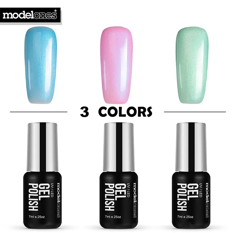 Набор УФ гель лаков Modelones для ногтей 5 шт. 7 мл долговечный Гель лак чистый цвет