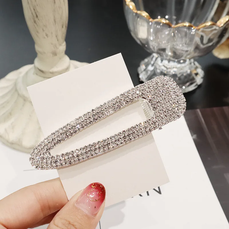 C BlingBling металлические стразы аксессуары для волос для женщин геометрический золотистый заколки для волос для девочек жемчужные Заколки Для Волос - Цвет: C