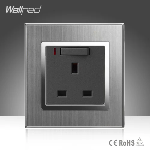 Высокое качество Wallpad 13A стандарт Великобритании настенная розетка Роскошная
