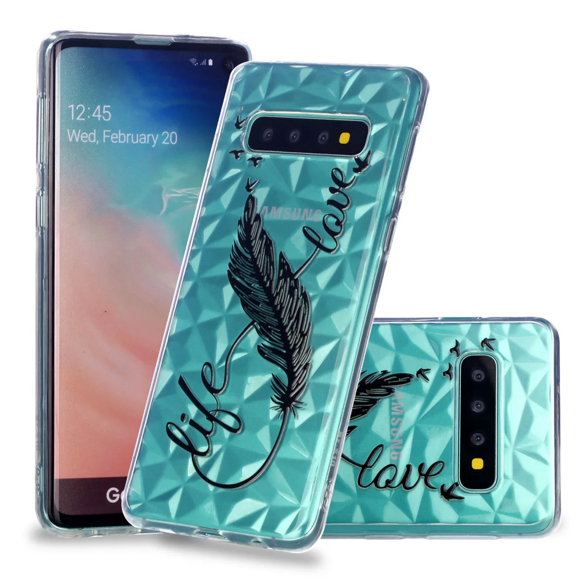 Чехол с алмазным узором для Samsung Galaxy S10 S 10 мягкий силиконовый чехол из ТПУ Модные