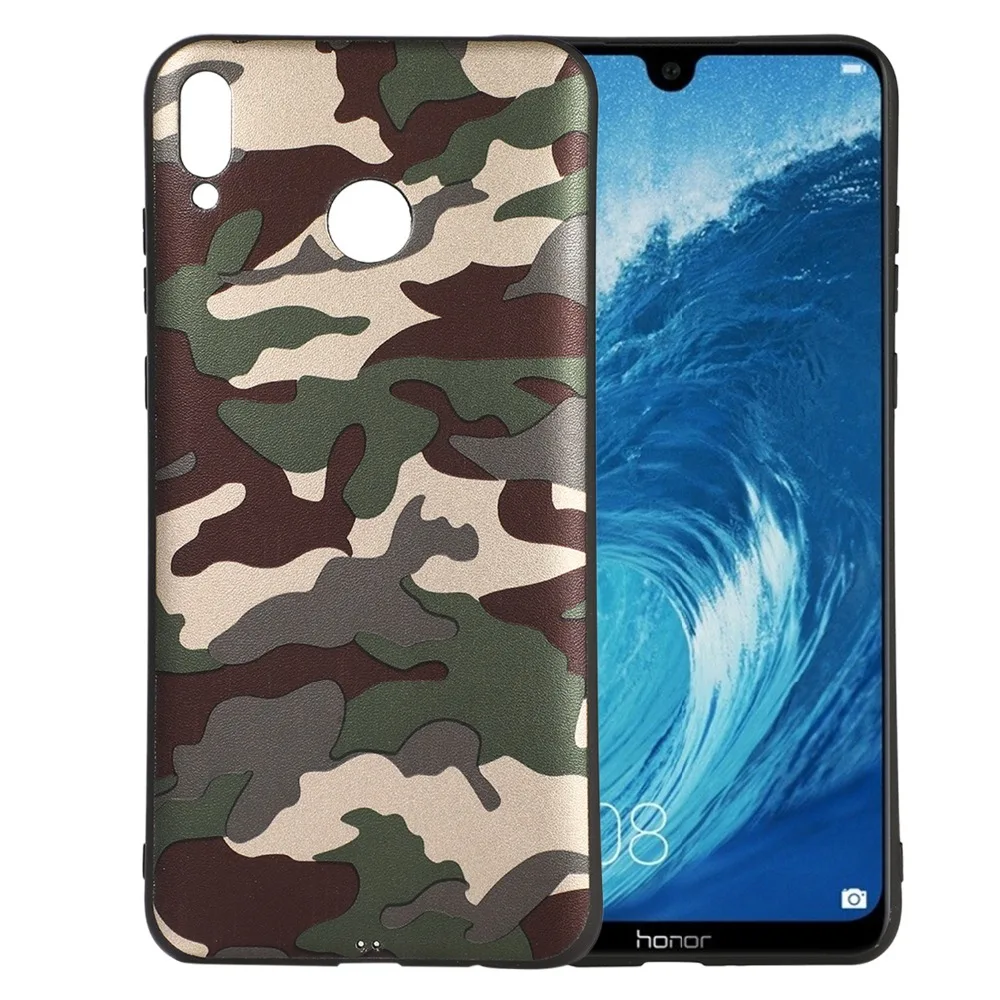 Для Huawei honor 8X мягкий чехол из ТПУ с камуфляжным узором простой рельефный