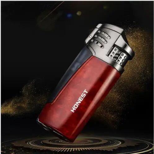 Новый честные три прямая надувать ветрозащитный зажигалки происхождения