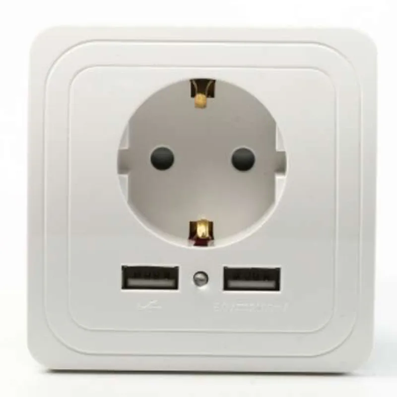 Youngable Dual USB порты и разъёмы стены переходник для зарядного устройства зарядки 2A ЕС