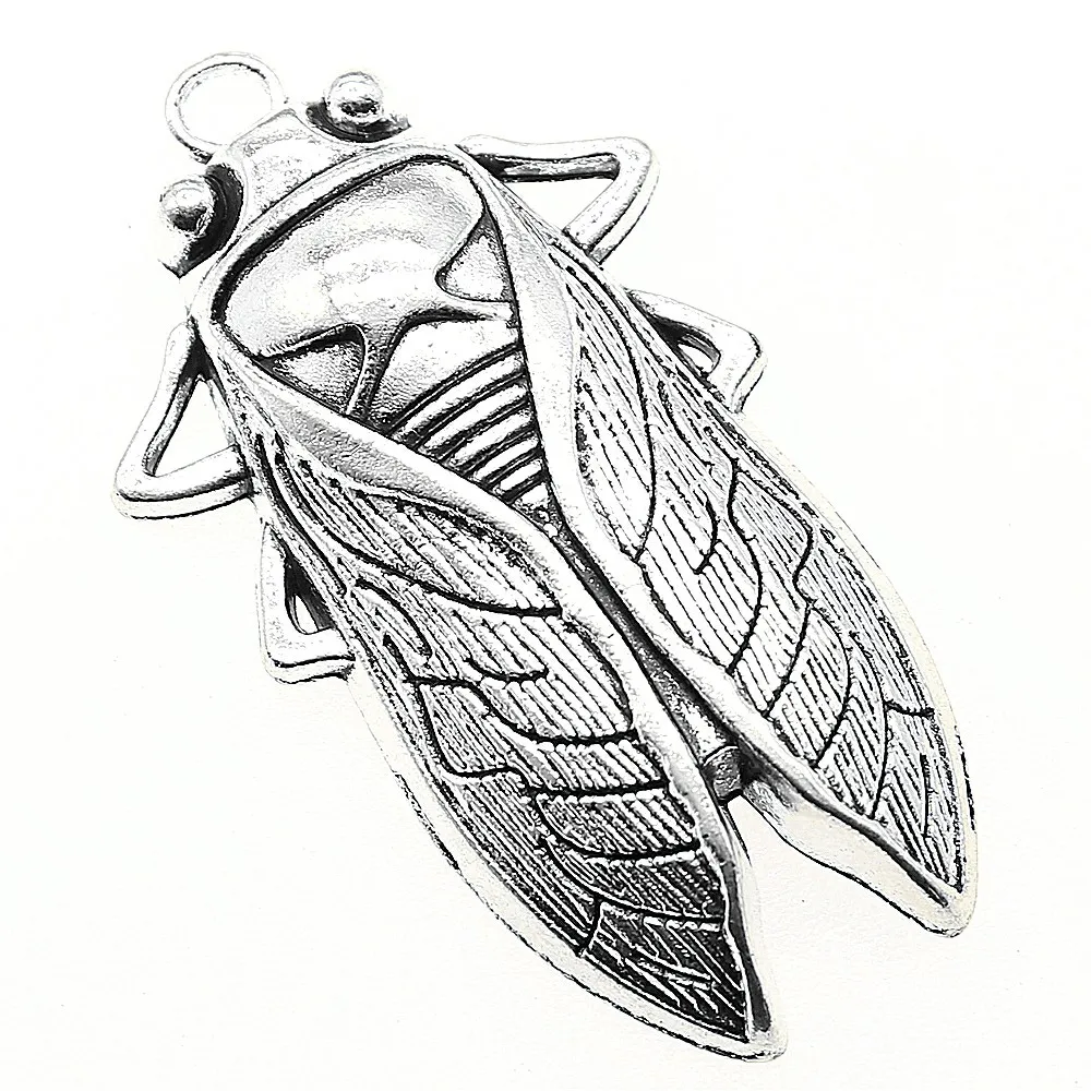 Подвески Cicada DIY ювелирные изделия 4 шт./лот античный серебряный цвет 2 4x1 3 дюйма (62x33