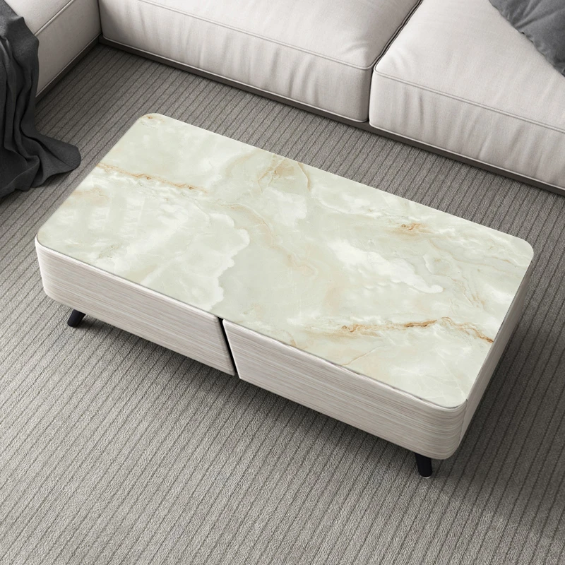 Nordic ins imitation marble thickened tablecloth pvc waterproof oil-proof Anti-scalding No-clean Dali pattern coffee table mat | Дом и сад