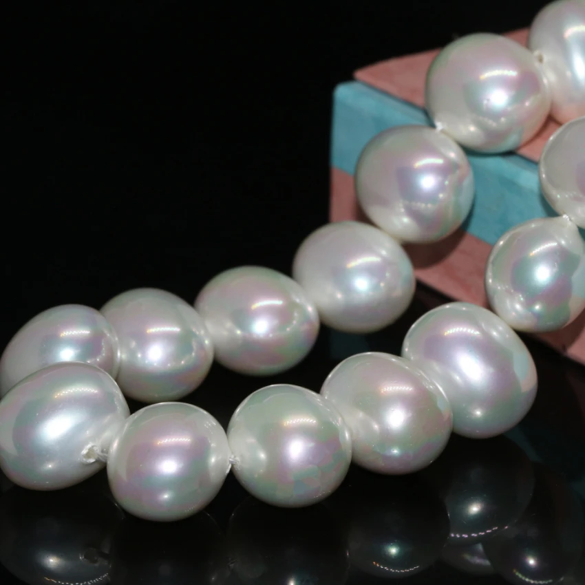 Бусины женские с натуральным жемчугом 15 дюймов 16 х19 мм|irregular beads|jewelry makingpearl shell |