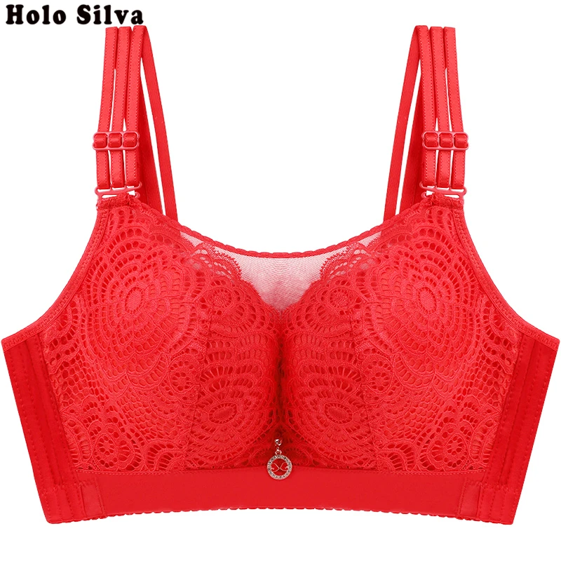 Full cup high quality embroidery floral push up women bra big size 36-52 C D E Coverage sexy fashion ladies underwear | Женская одежда