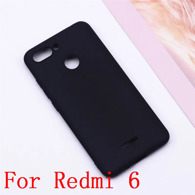 Black Силиконовый чехол для Xiaomi redmi 6A 5,45 ТПУ, конфетный чехол для Xiaomi redmi 6a redmi 6 - Цвет: Black