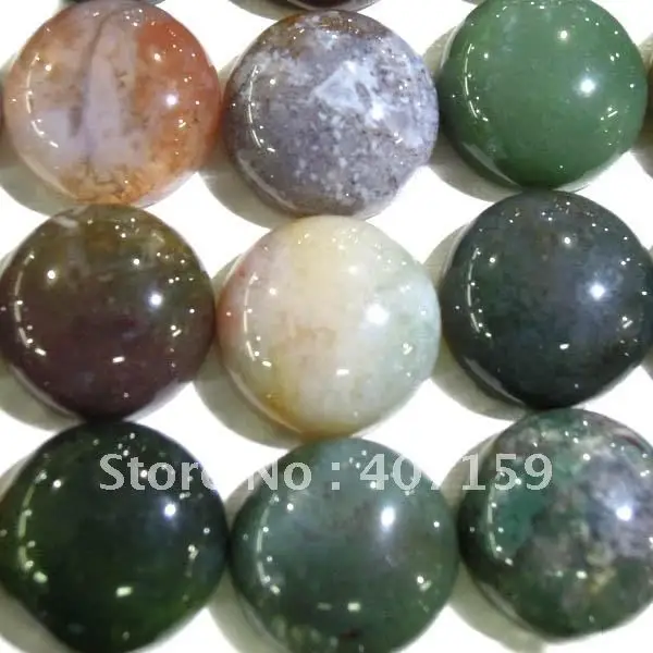12 мм индийский агат Круглый драгоценный камень кабошон ювелирные бусы для колец