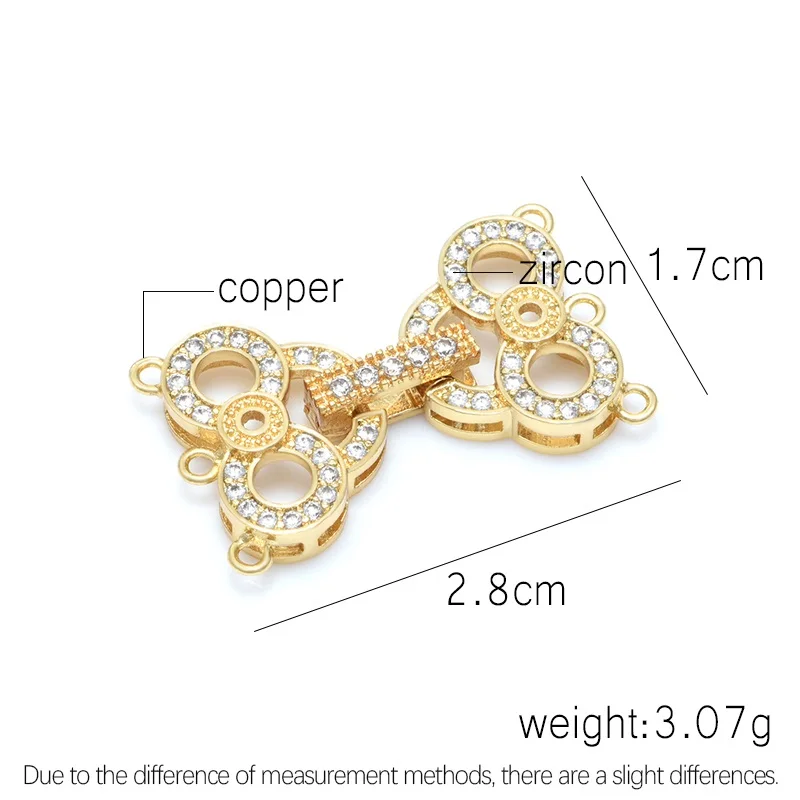 gold Clasp Accessories for Jewelry Buckles for Pearl Bracelets Necklaces diy Jewelry Findings Componments Wholesale - Цвет: gold