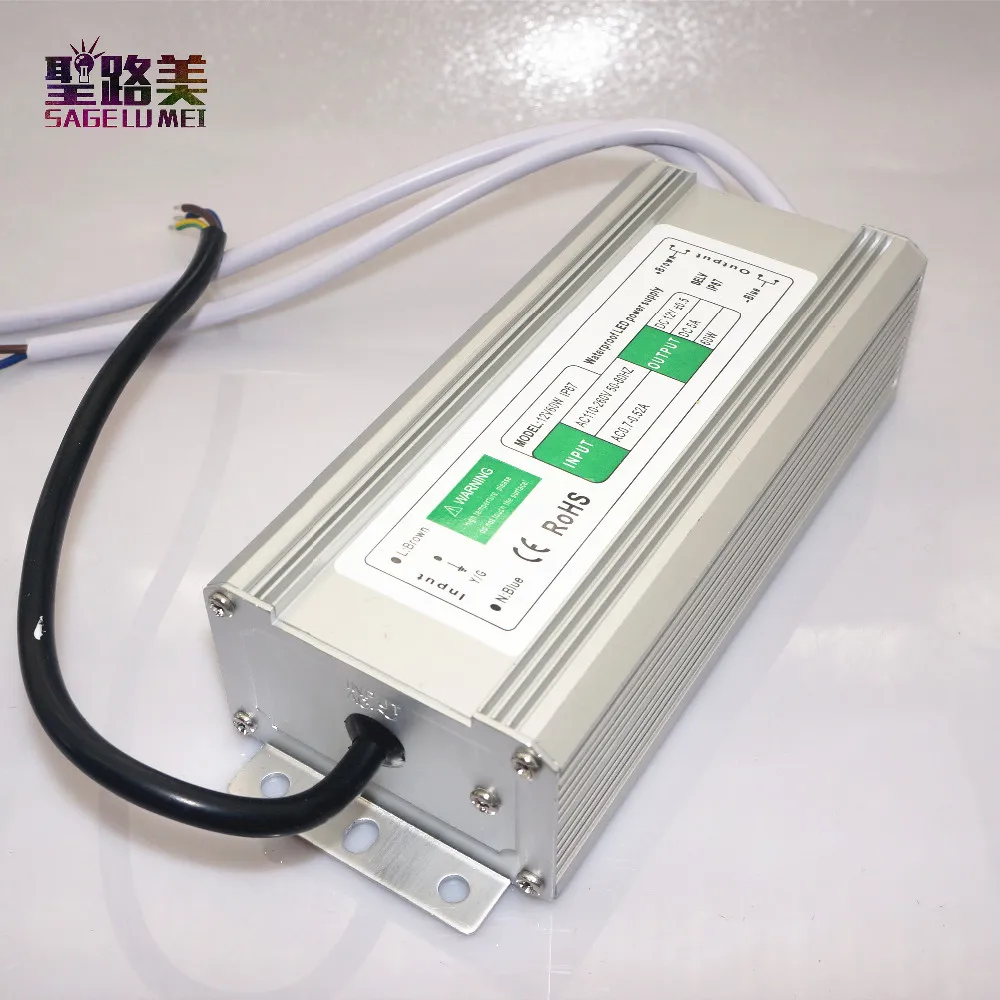 Лучшая цена 12 в 60 Вт электронный водонепроницаемый драйвер светодиодной ленты