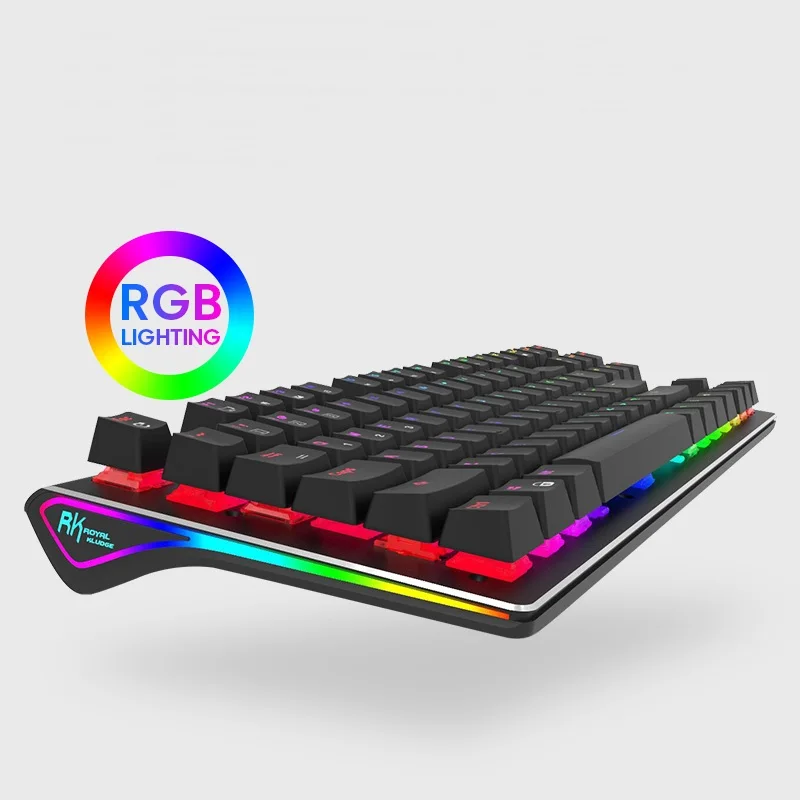 Royal Kludge RK G87 двойной режим Bluetooth беспроводной/USB Проводная RGB подсветка перезаряжаемая Механическая игровая клавиатура RK/Cherry Axis