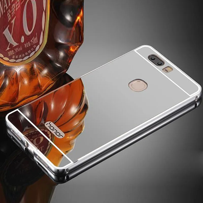 Чехол для huawei 4C Pro Зеркало чехол жесткий металлический Алюминий зеркальный Чехол-Бампер Обложка для huawei Y6 Pro Чехол TIT-L01 TIT-U02 TIT-AL00 Coque - Цвет: silver
