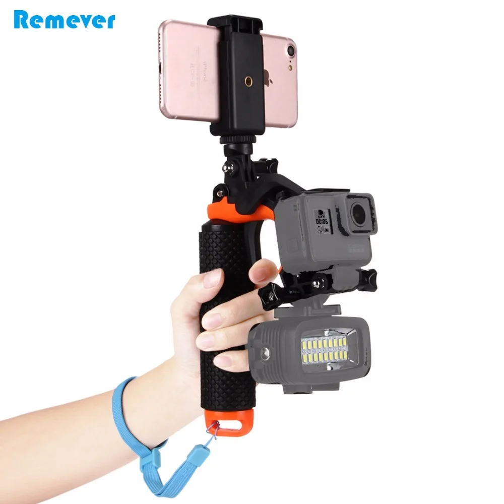 

Action Camera Accessories Waterproof Buoyancy Bar Selfie Stick With Phone Clip and Fill Light for GoPro HERO5/4/3+/3 Smartphones