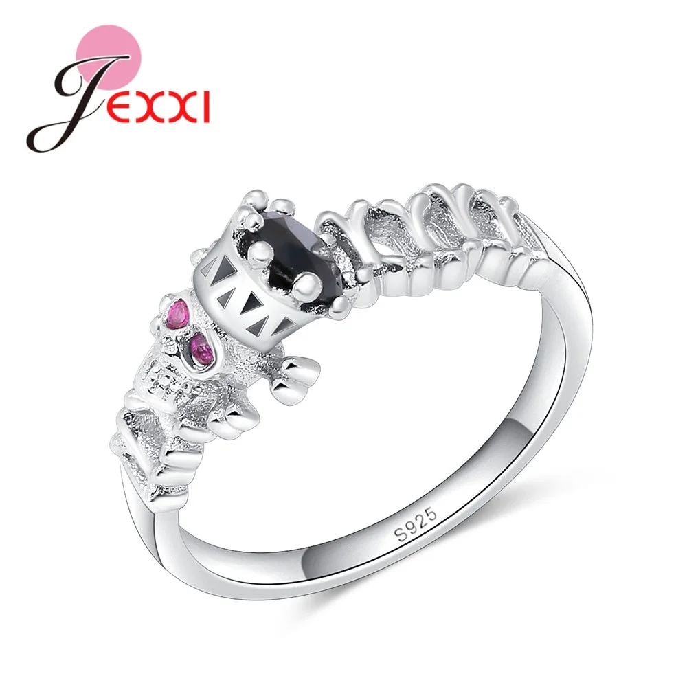 Скелет кольца с настоящими Австрийскими кристаллами для девочек 925 пробы