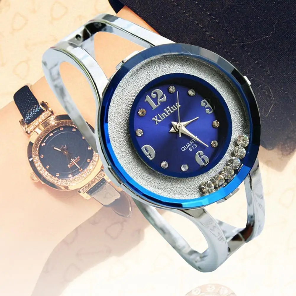 Аналоговый дисплей кварцевые наручные часы дамы роскошный браслет для патио