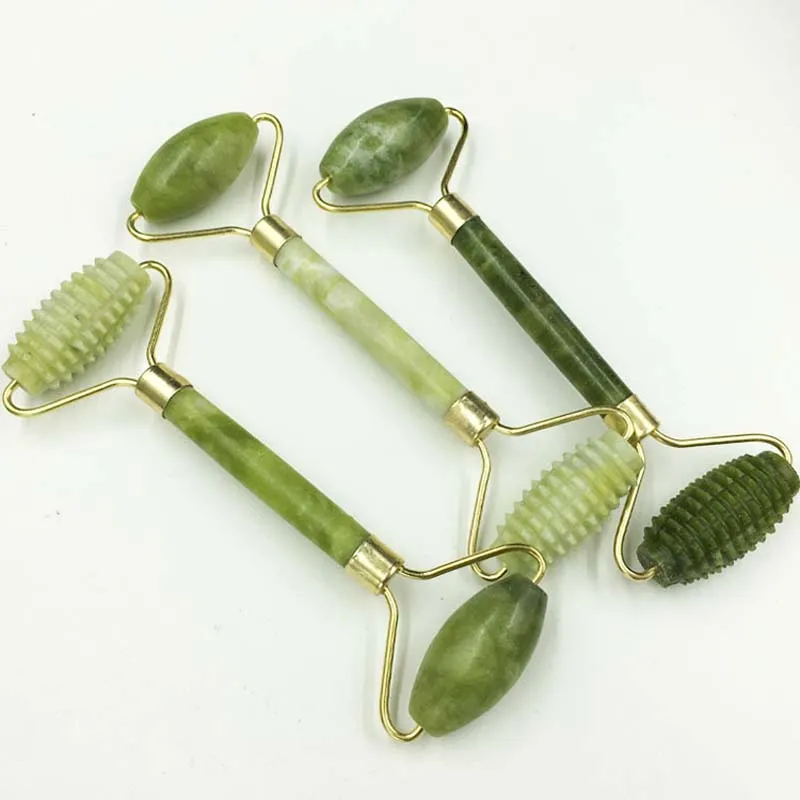 Double Head Natural Facial Beauty Massage Tool Roller Jade Face Thin Slimming Body Neck | Красота и здоровье
