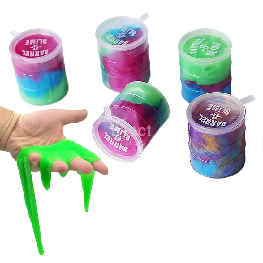 

1PCS Rainbow Barrel O Slime Colorful Crystal Mud Modeling Children Intelligent Plasticine Magic Playdough Lizun Kids Toys