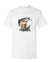 fishing brown trout adult short sleeve t shirt