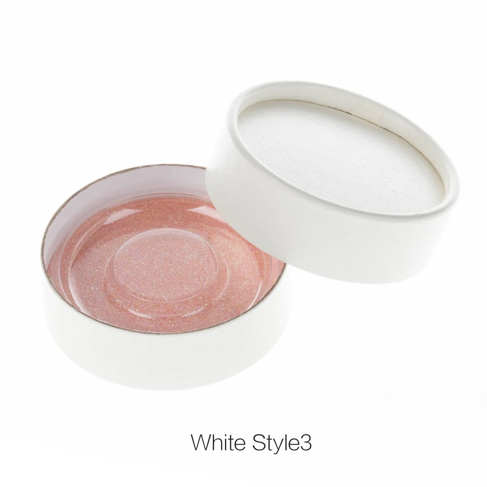 10box White Style3 10/упаковка накладных ресниц упаковочная коробка ресниц упаковочные коробки на заказ логотип накладные ресницы из норки поддельные полосы пустой круглый чехол - Цвет: 10box White Style3