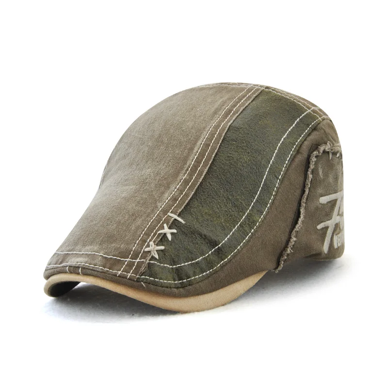 Army Green Бренд JAMONT, хлопковая шапка-берет для мужчин и женщин, новинка, плоский плющ, кепка, летняя, Boina, газетный стиль, кабинка, Гэтсби, берет, шапка, регулируемая - Цвет: Army Green
