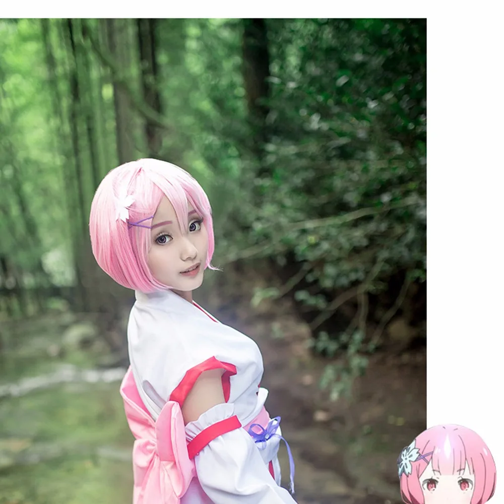Re: Zero kara Hajimeru Isekai Seikatsu Ram Rem детское кимоно платье для женщин и девочек костюмы