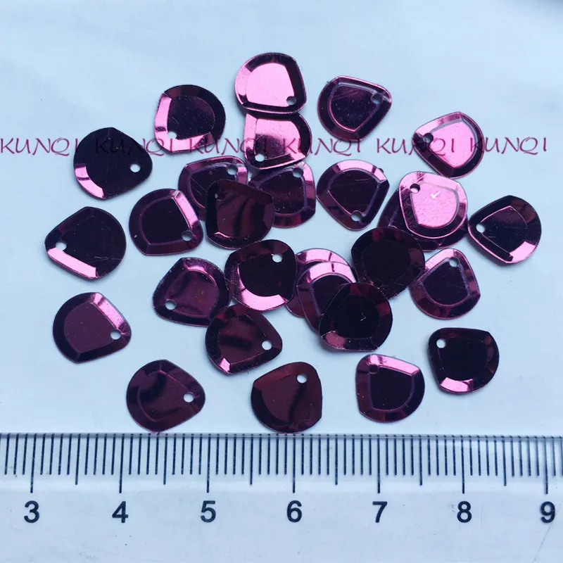 1600pcs/2800pc 9mm Claret Wine Red Fan-Shaped Loose Sequin Paillette Crafts Sewing Women Kids Shoes Cap Diy Garment Accessories | Дом и сад
