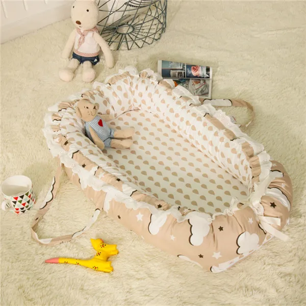 C1 Baby Nest Bed Baby Crib Washable Travel Bed Crib for Newborn Infant Cotton Cot Bumper Cradle Dropshipping - Цвет: C1