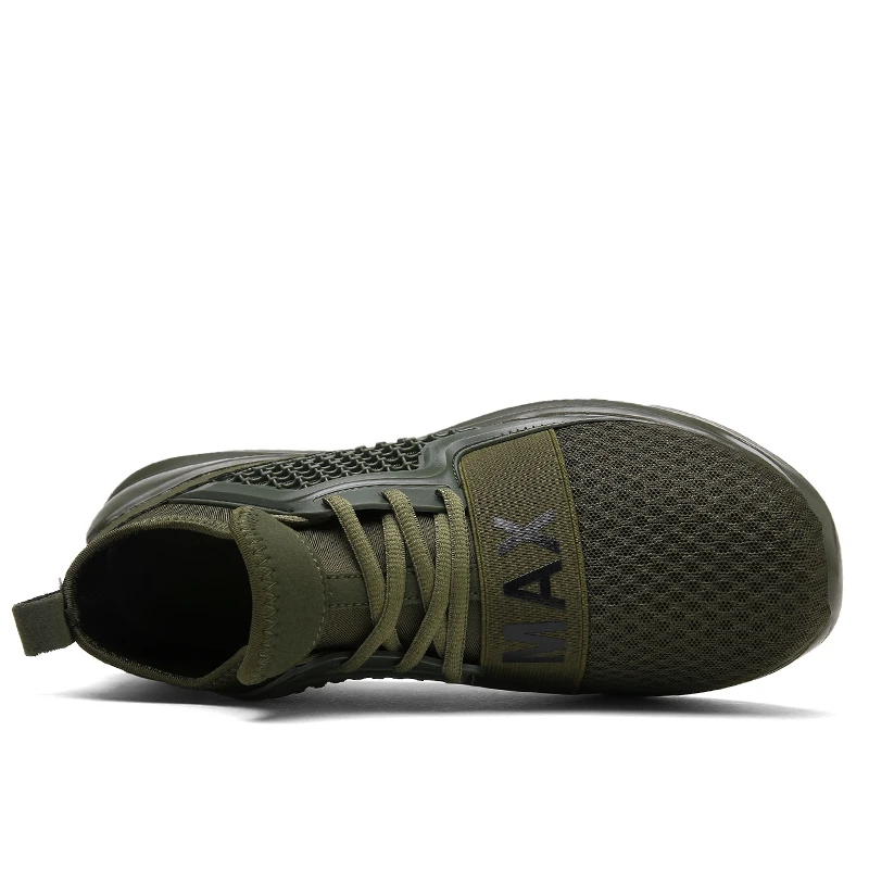 Мужские кроссовки Bjakin Зеленые с дышащей сеткой для тренировок большой размер 48