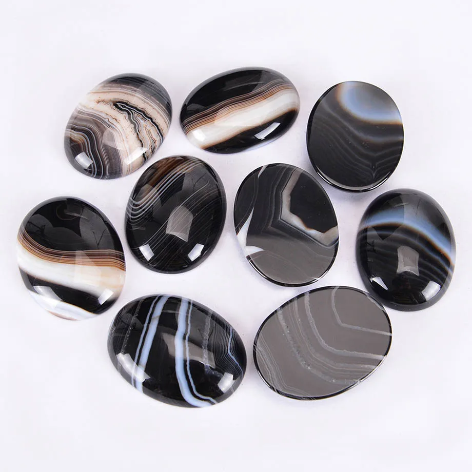 Натуральный камень Черные Вены Агаты кабошон бусина для самостоятельного