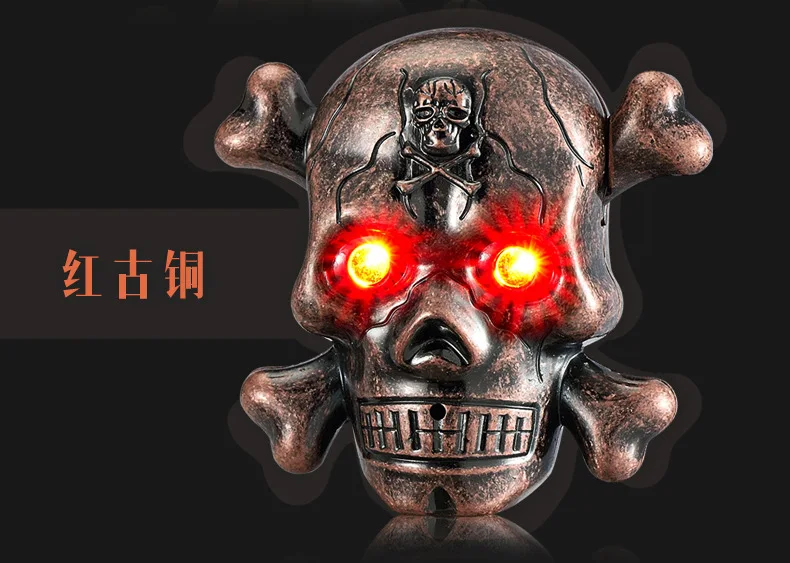 Новые электронные сигареты Зажигалка Череп голова ужас звук USB светодиодный вспышка перезаряжаемая электрическая зажигалки плазма
