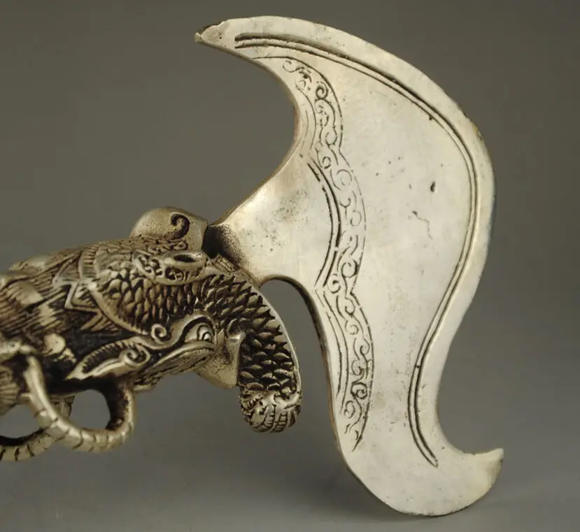 

OLD TIBET TIBETAN SILVER BUDDHIST EXORCISM DHARMA-VESSEL