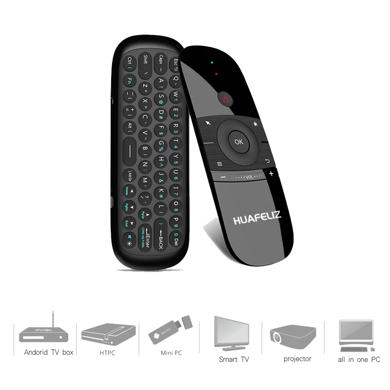 W1 2,4G air mouse беспроводная клавиатура Fly mouse W1 многофункциональный пульт дистанционного управления для Android tv Box/PC/Smart tv/проектор pk g20s
