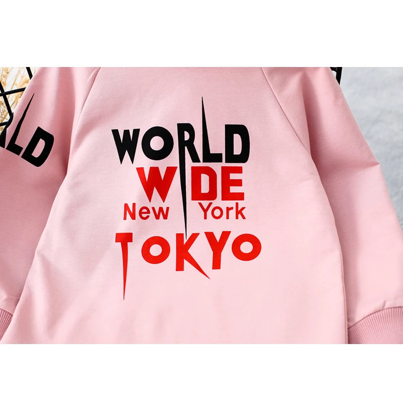 Girls Dresses 2018 Autumn New Children's Clothing Casual Sweet Letter Long Sleeve Hooded Ruffled Sweater Dress | Детская одежда и