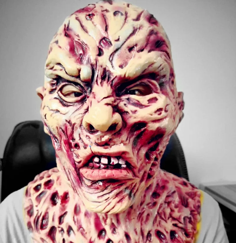 Страшная маска для взрослых с героями мультфильма Кровь Фредди Джейсон Хэллоуин