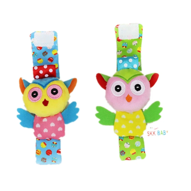 owl wrist Переносная музыкальная игрушка для младенцев с мультяшным животным погремушка на запястье, плюшевые игрушки, погремушка, Детские сенсорные игрушки 0-12 месяцев - Цвет: owl wrist