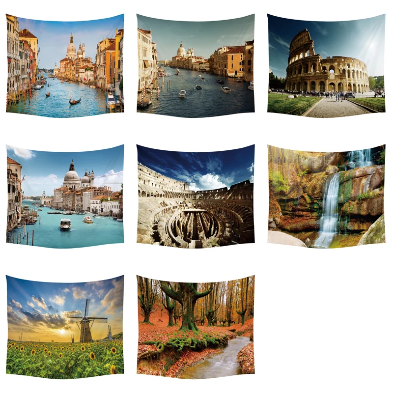 Boho растительный гобелен картина природы живописная Венеция Прямая поставка